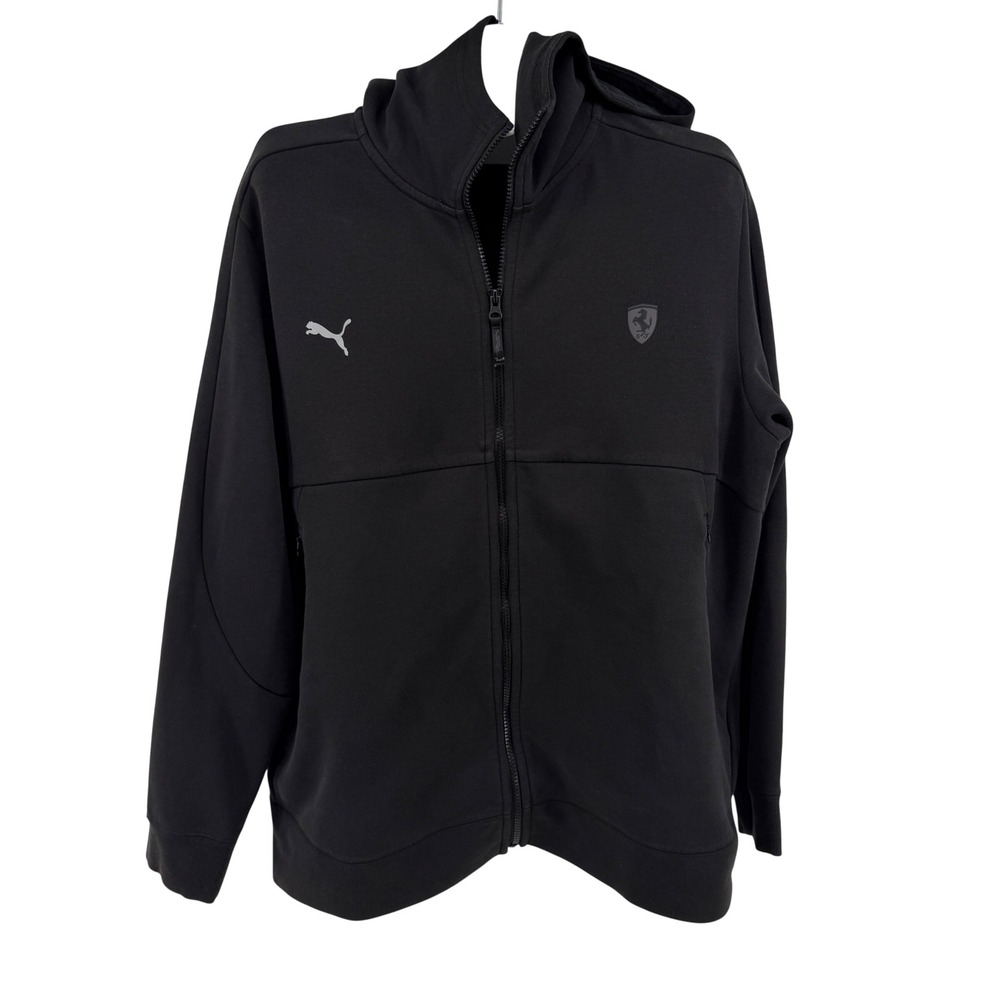 Puma x Ferrari Scuderia Full Zip Hoodie Men L Black Motorsport Racing 527094-01